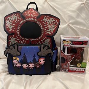 SALE Loungefly LE SC X Funko POP Stranger Things Demogorgon Mini Backpack & Pop!